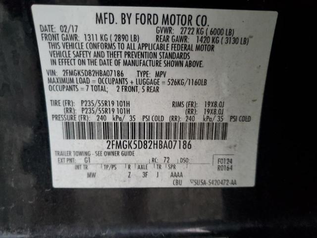 Photo 13 VIN: 2FMGK5D82HBA07186 - FORD FLEX LIMIT 