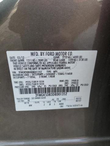 Photo 12 VIN: 2FMGK5D83DBD01352 - FORD FLEX LIMIT 