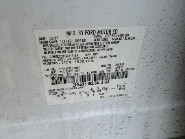 Photo 12 VIN: 2FMGK5D83JBA13164 - FORD FLEX LIMIT 