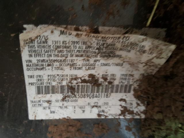 Photo 9 VIN: 2FMGK5D89GBA01187 - FORD FLEX LIMIT 