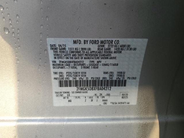 Photo 12 VIN: 2FMGK5D8XFBA04212 - FORD FLEX LIMIT 