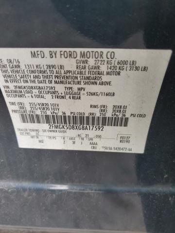 Photo 11 VIN: 2FMGK5D8XGBA17592 - FORD FLEX 