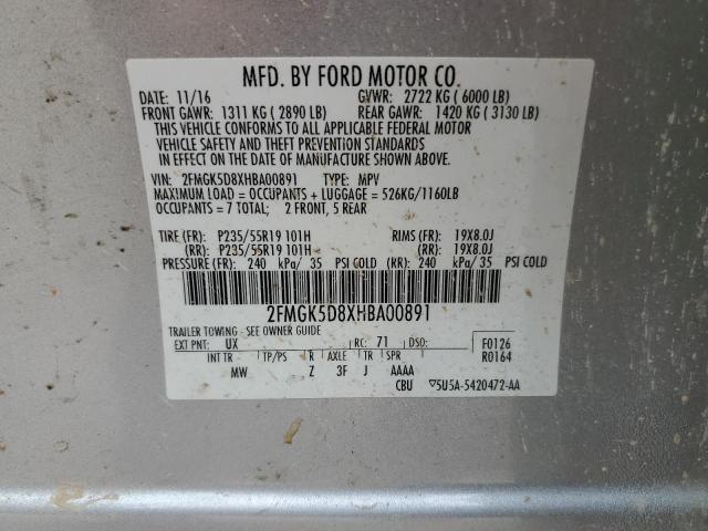 Photo 12 VIN: 2FMGK5D8XHBA00891 - FORD FLEX 