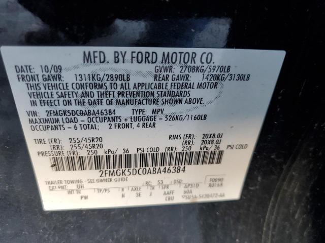 Photo 11 VIN: 2FMGK5DC0ABA46384 - FORD FLEX 