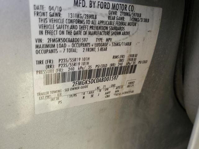 Photo 11 VIN: 2FMGK5DC0ABD01597 - FORD FLEX 