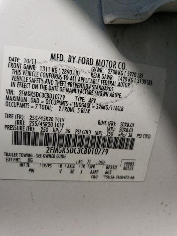 Photo 9 VIN: 2FMGK5DC3CBD10779 - FORD FLEX LIMIT 