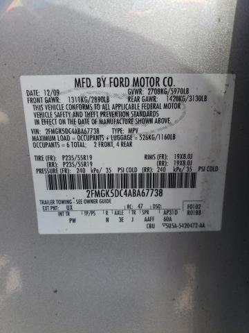 Photo 9 VIN: 2FMGK5DC4ABA67738 - FORD FLEX LIMIT 