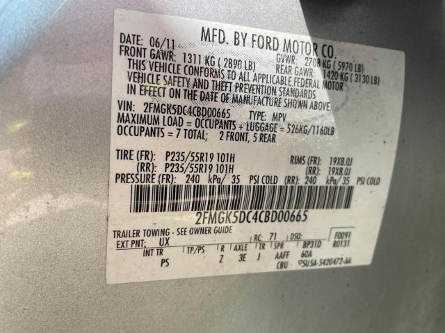 Photo 9 VIN: 2FMGK5DC4CBD00665 - FORD FLEX 