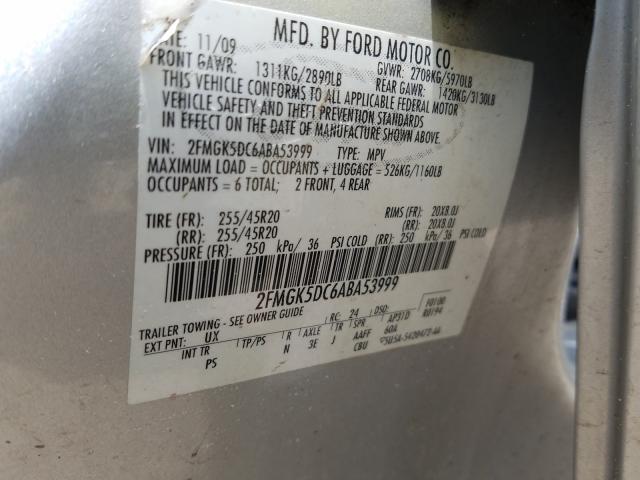 Photo 9 VIN: 2FMGK5DC6ABA53999 - FORD FLEX LIMIT 