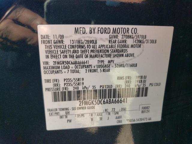 Photo 12 VIN: 2FMGK5DC6ABA66641 - FORD FLEX LIMIT 