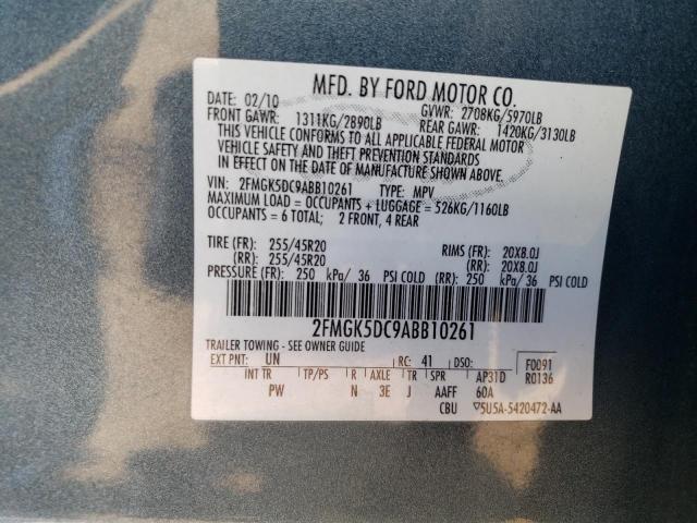 Photo 13 VIN: 2FMGK5DC9ABB10261 - FORD FLEX LIMIT 