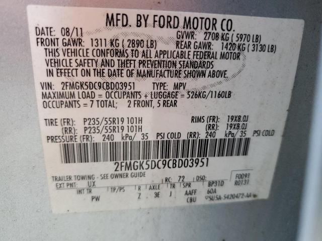 Photo 13 VIN: 2FMGK5DC9CBD03951 - FORD FLEX 