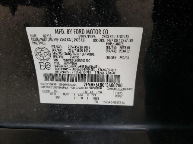 Photo 11 VIN: 2FMHK6C80FBA00200 - FORD FLEX SEL 