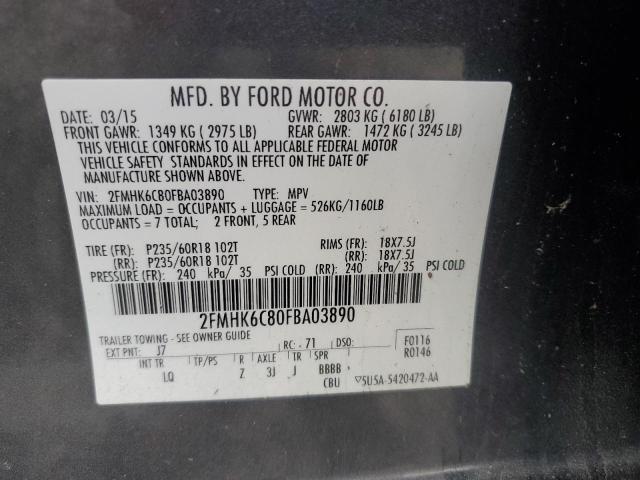 Photo 12 VIN: 2FMHK6C80FBA03890 - FORD FLEX SEL 