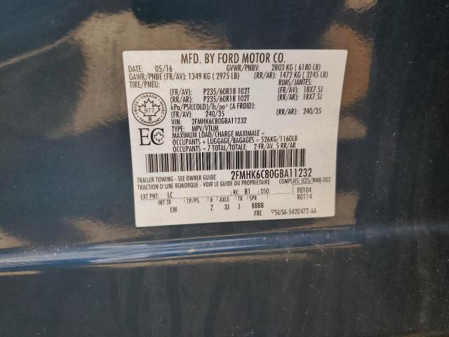 Photo 13 VIN: 2FMHK6C80GBA11232 - FORD FLEX SEL 