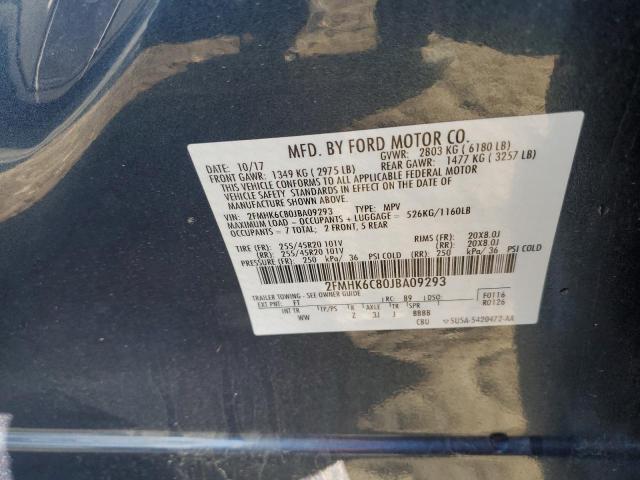 Photo 12 VIN: 2FMHK6C80JBA09293 - FORD FLEX SEL 