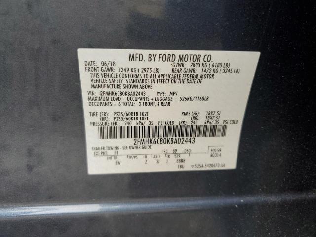 Photo 12 VIN: 2FMHK6C80KBA02443 - FORD FLEX 