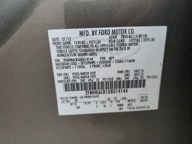 Photo 12 VIN: 2FMHK6C81DBD14144 - FORD FLEX 