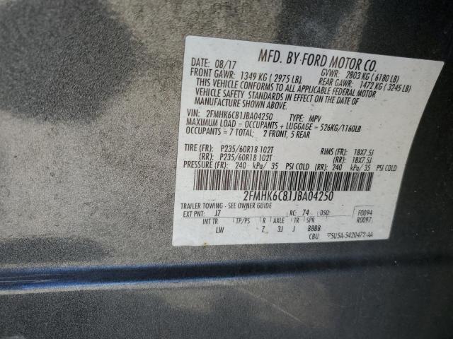 Photo 12 VIN: 2FMHK6C81JBA04250 - FORD FLEX 