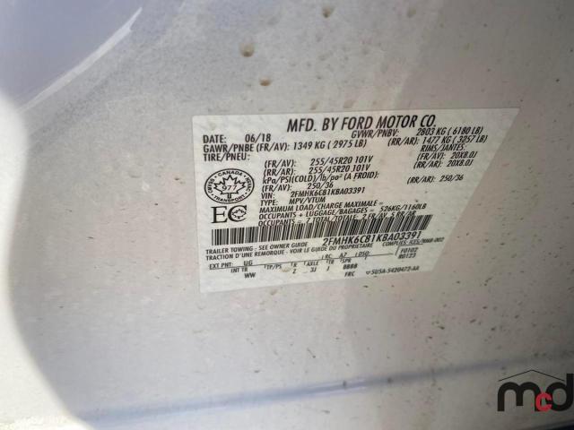 Photo 8 VIN: 2FMHK6C81KBA03391 - FORD FLEX 