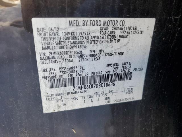 Photo 12 VIN: 2FMHK6C82DBD10636 - FORD FLEX 