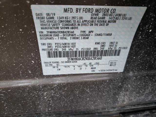 Photo 9 VIN: 2FMHK6C82KBA28560 - FORD FLEX SEL 