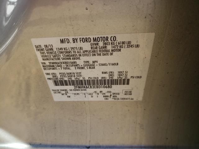 Photo 9 VIN: 2FMHK6C83EBD10680 - FORD FLEX SEL 