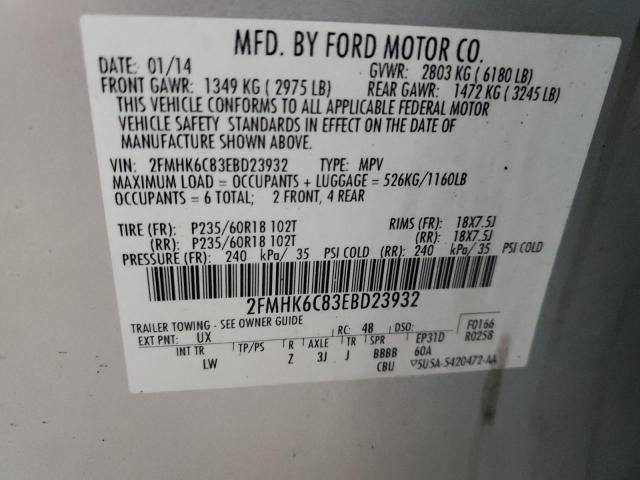 Photo 12 VIN: 2FMHK6C83EBD23932 - FORD FLEX SEL 