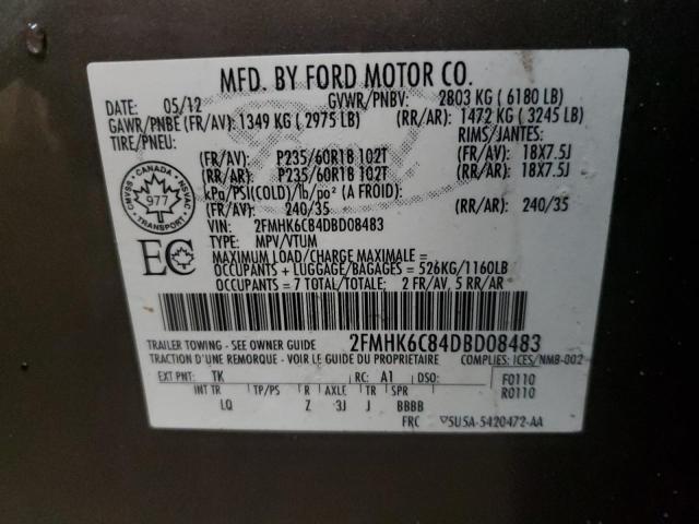 Photo 12 VIN: 2FMHK6C84DBD08483 - FORD FLEX 