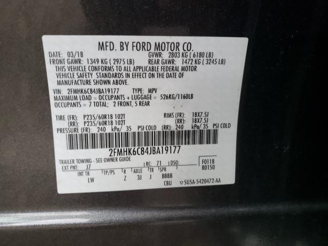 Photo 9 VIN: 2FMHK6C84JBA19177 - FORD FLEX SEL 