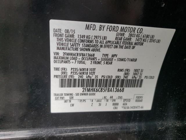 Photo 13 VIN: 2FMHK6C85FBA13668 - FORD FLEX 