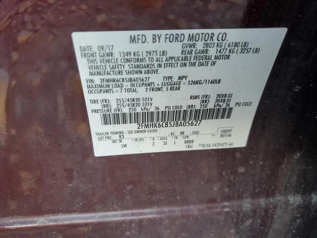 Photo 13 VIN: 2FMHK6C85JBA05627 - FORD FLEX SEL 