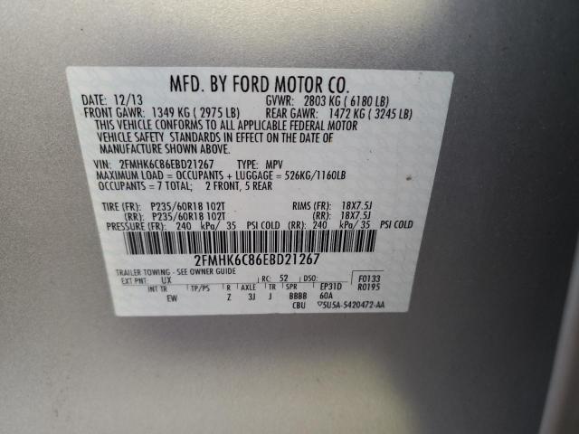 Photo 11 VIN: 2FMHK6C86EBD21267 - FORD FLEX SEL 