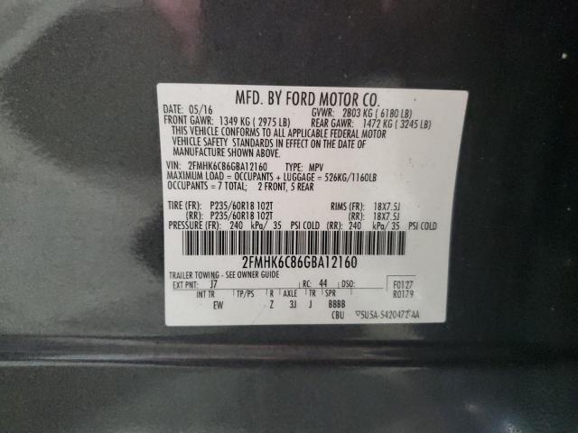 Photo 12 VIN: 2FMHK6C86GBA12160 - FORD FLEX 