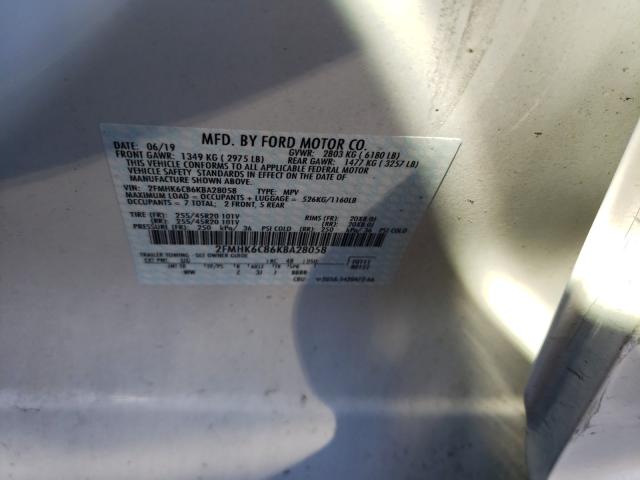 Photo 9 VIN: 2FMHK6C86KBA28058 - FORD FLEX SEL 