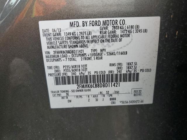 Photo 13 VIN: 2FMHK6C88DBD11421 - FORD FLEX SEL 