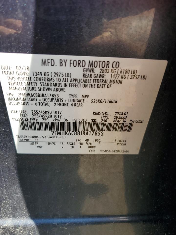 Photo 11 VIN: 2FMHK6C88JBA17853 - FORD FLEX 