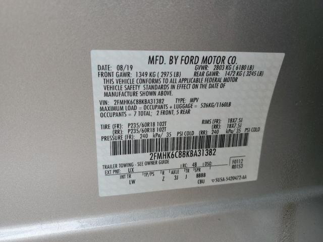 Photo 12 VIN: 2FMHK6C88KBA31382 - FORD FLEX SEL 