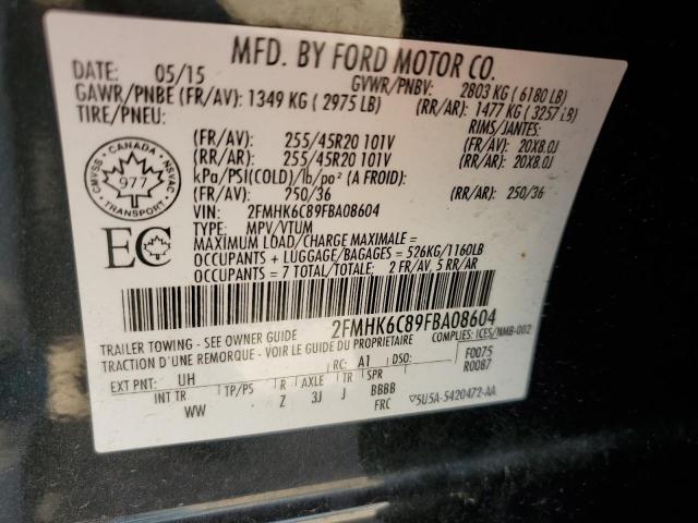 Photo 12 VIN: 2FMHK6C89FBA08604 - FORD FLEX SEL 