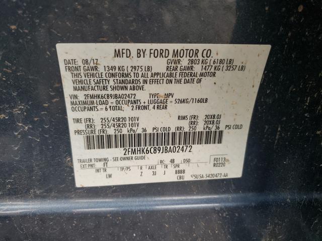 Photo 9 VIN: 2FMHK6C89JBA02472 - FORD FLEX 