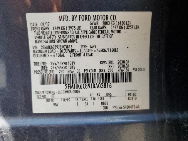 Photo 11 VIN: 2FMHK6C89JBA03816 - FORD FLEX 