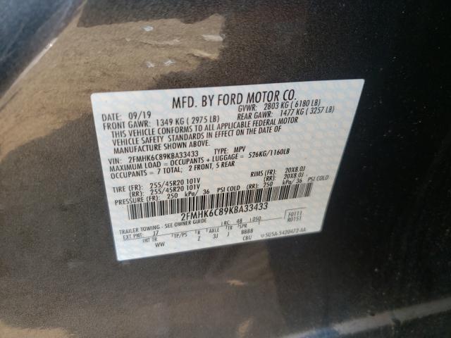 Photo 9 VIN: 2FMHK6C89KBA33433 - FORD FLEX 