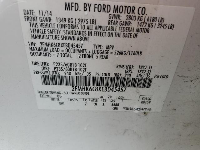 Photo 12 VIN: 2FMHK6C8XEBD45457 - FORD FLEX 