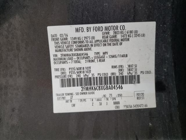 Photo 12 VIN: 2FMHK6C8XGBA04546 - FORD FLEX SEL 