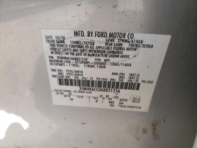 Photo 9 VIN: 2FMHK6CC0ABB21256 - FORD FLEX SEL 