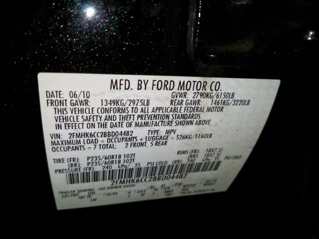 Photo 9 VIN: 2FMHK6CC2BBD04482 - FORD FLEX SEL 