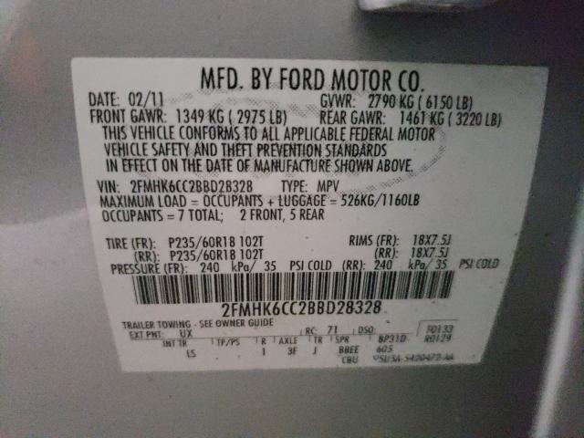 Photo 9 VIN: 2FMHK6CC2BBD28328 - FORD FLEX SEL 