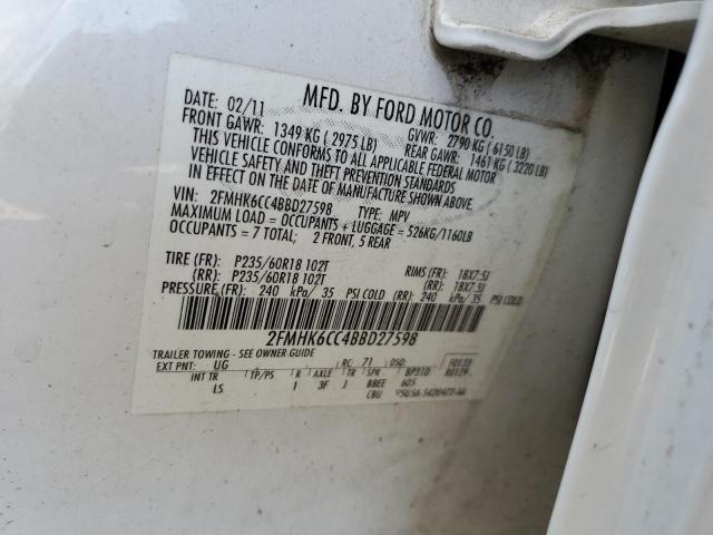 Photo 11 VIN: 2FMHK6CC4BBD27598 - FORD FLEX 