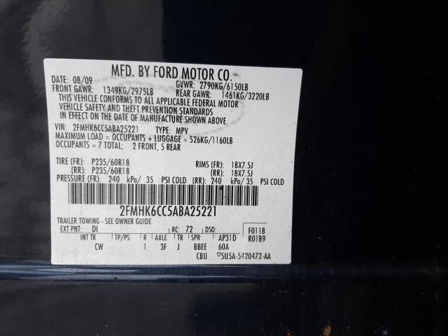 Photo 12 VIN: 2FMHK6CC5ABA25221 - FORD FLEX SEL 