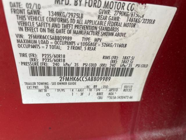 Photo 9 VIN: 2FMHK6CC5ABB09989 - FORD FLEX 